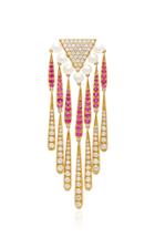 Yvonne Leon Single Indian Coiffe Earring With Ruby