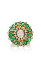 Amrapali One-of-a-kind Diamond And Emerald Cocktail Ring