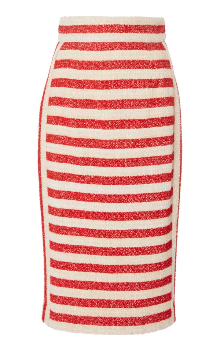 Martin Grant Stripe Midi Pencil Skirt