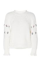 Philosophy Di Lorenzo Serafini Floral-embroidered Cotton-knit Sweater