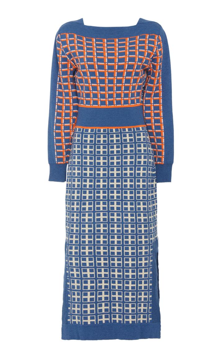 Temperley London Yukata Cotton-blend Knit Dress