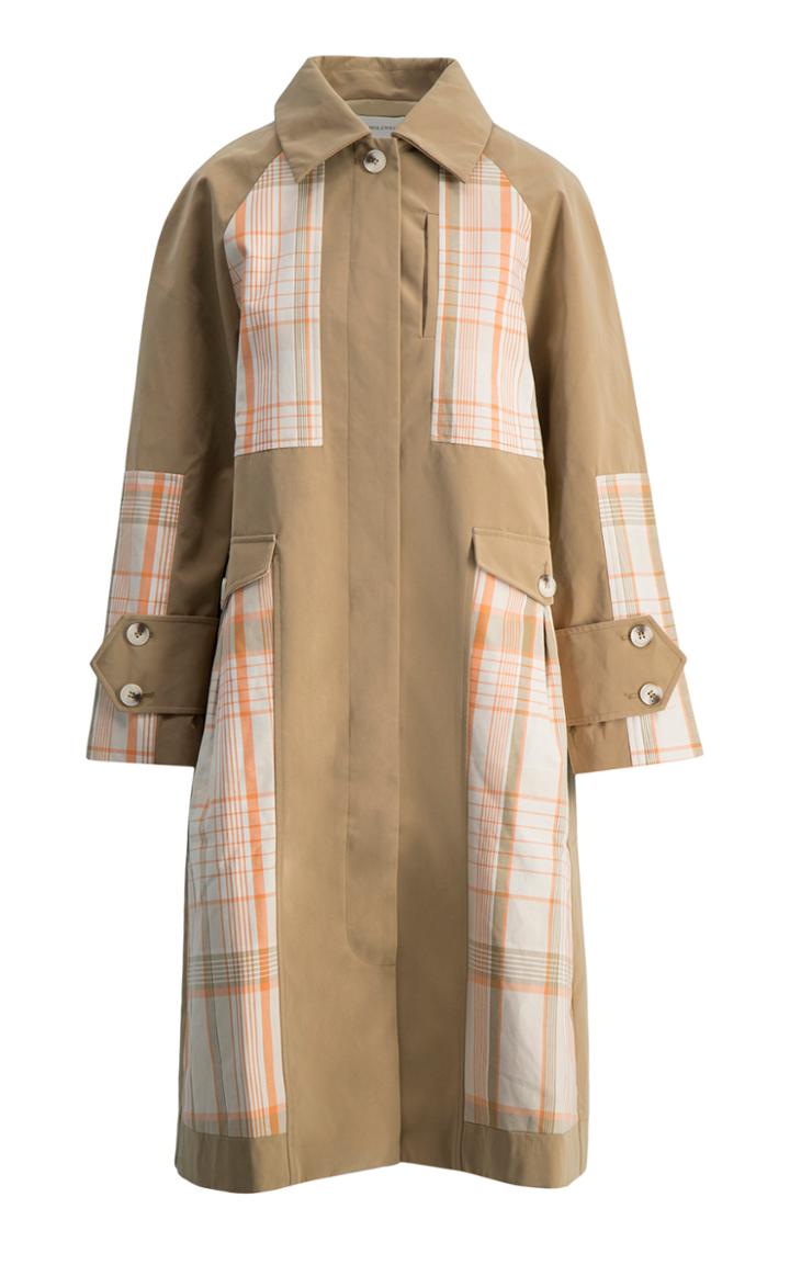 Holzweiler Fine Wine Contrast Check Coat