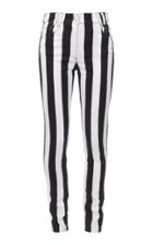 Moda Operandi Balmain High-rise Striped Skinny Jeans Size: 36