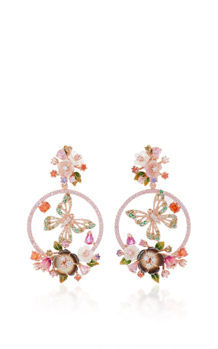 Anabela Chan Butterfly Wreath Earrings