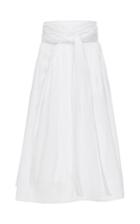 Trademark White Taffeta Sash Belt Skirt