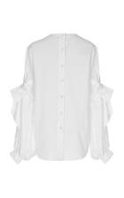 Silvia Tcherassi Bow-accented Galesia Cotton-poplin Top