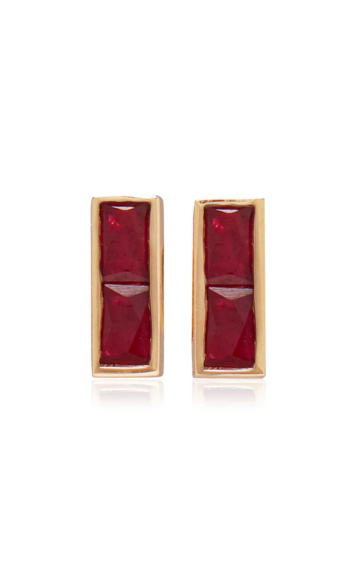 Single Stone Ruby Monet Studs