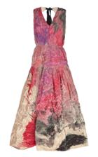 Roksanda Keyra Crinkled Metal Maxi Dress