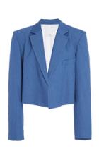 Tibi Suiting Linen Blend Cropped Jacket