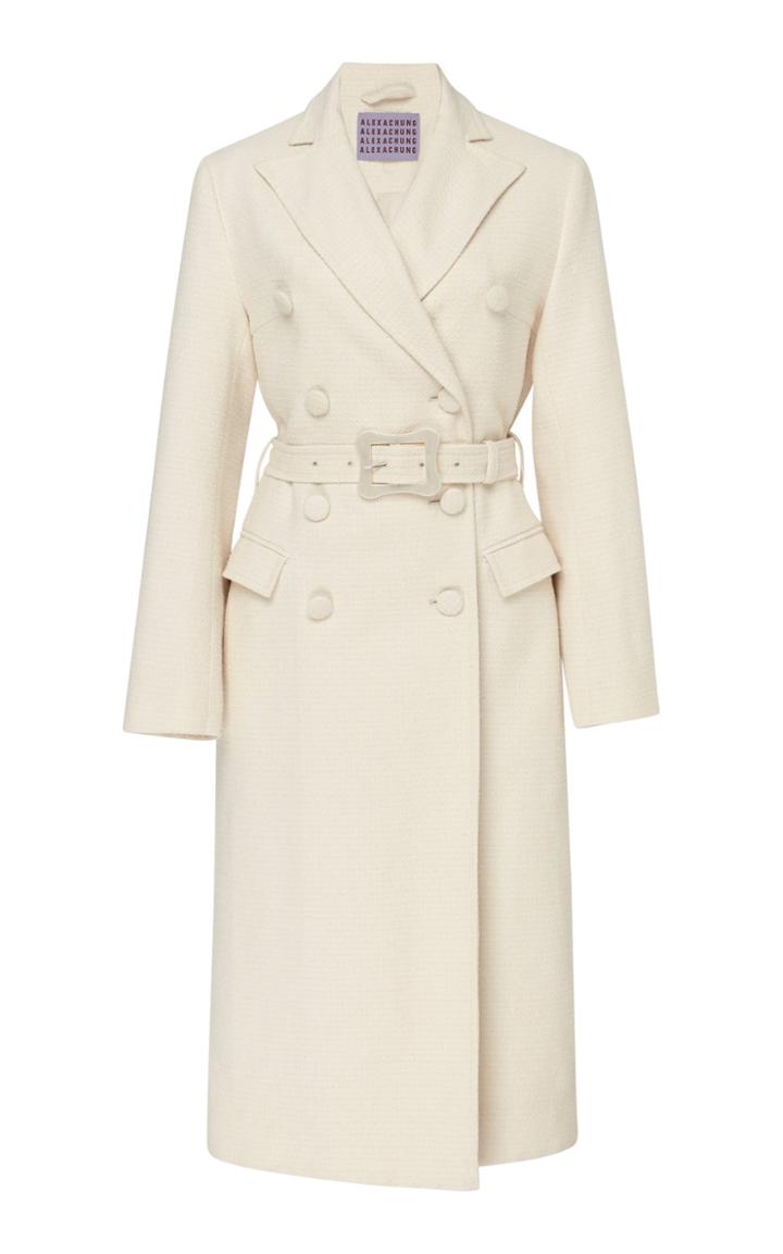 Alexachung Long Double Breasted Gabardine Coat