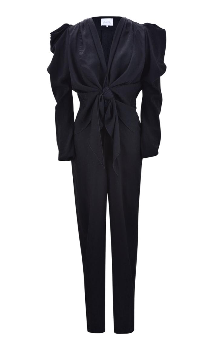 Moda Operandi Johanna Ortiz Splendid Isolation Tie-front Jacquard Jumpsuit
