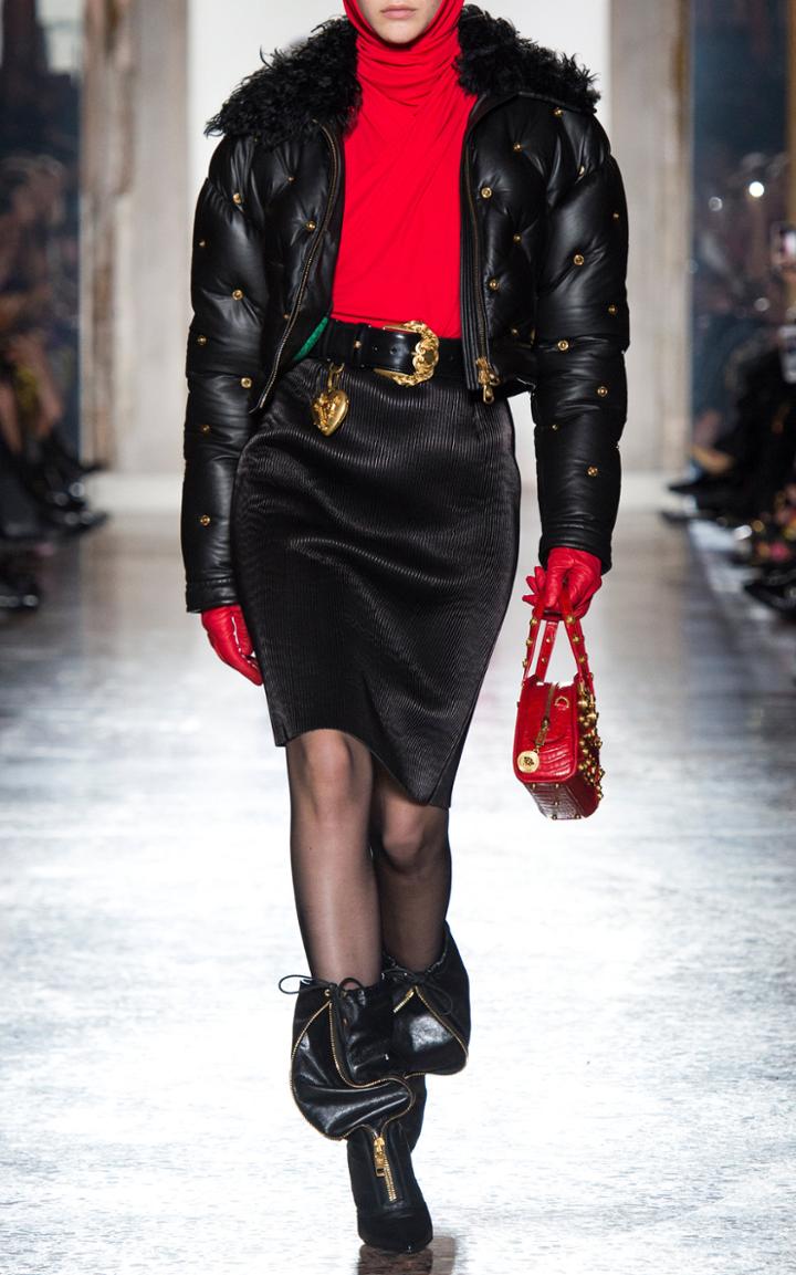 Versace Leather Pencil Skirt