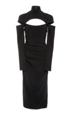 Christian Siriano Textured Crepe Cut Out Dress