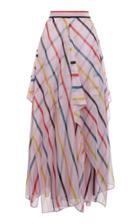 Moda Operandi Missoni Striped Asymmetric Chiffon Maxi Skirt Size: 38