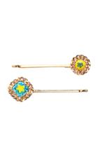 Moda Operandi Rosantica Chain-embellished Hair Pin Set Of 2