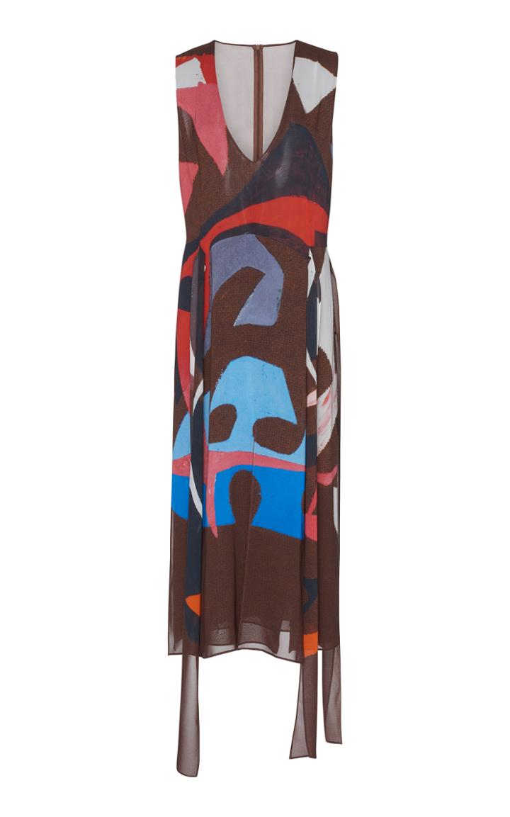Akris Georgette Masonite Print Dress