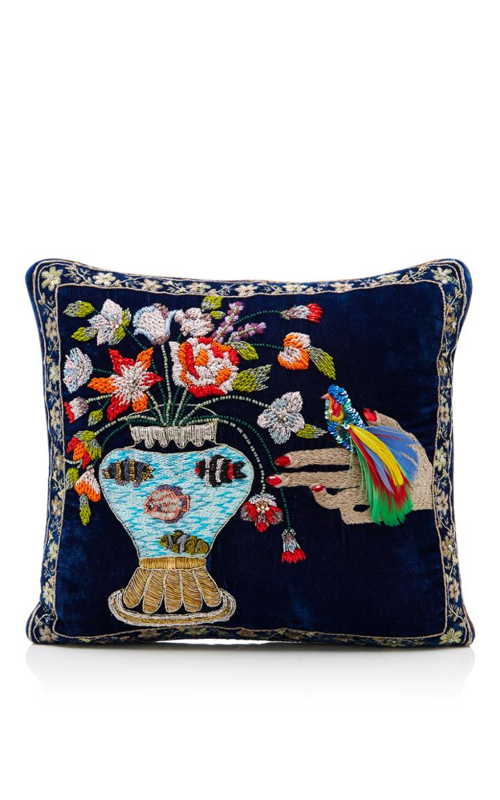 Ines Figaredo Hand Embroidered Cushion Bag