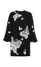 Andrew Gn Butterfly Embroidered Mini Dress