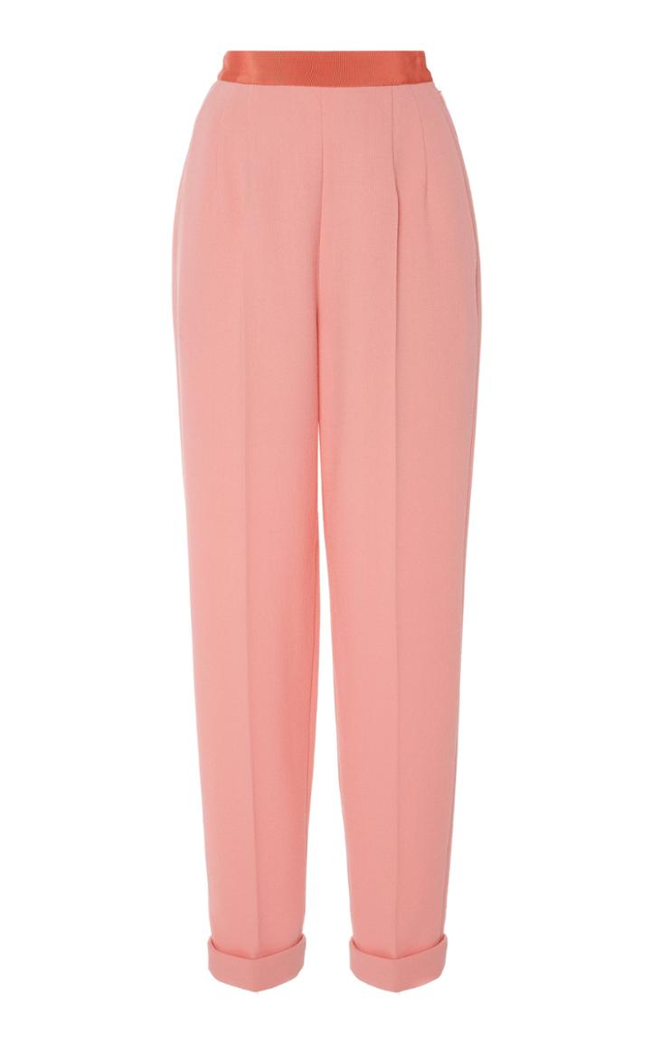 Delpozo Grosgrain Straight Leg Pants