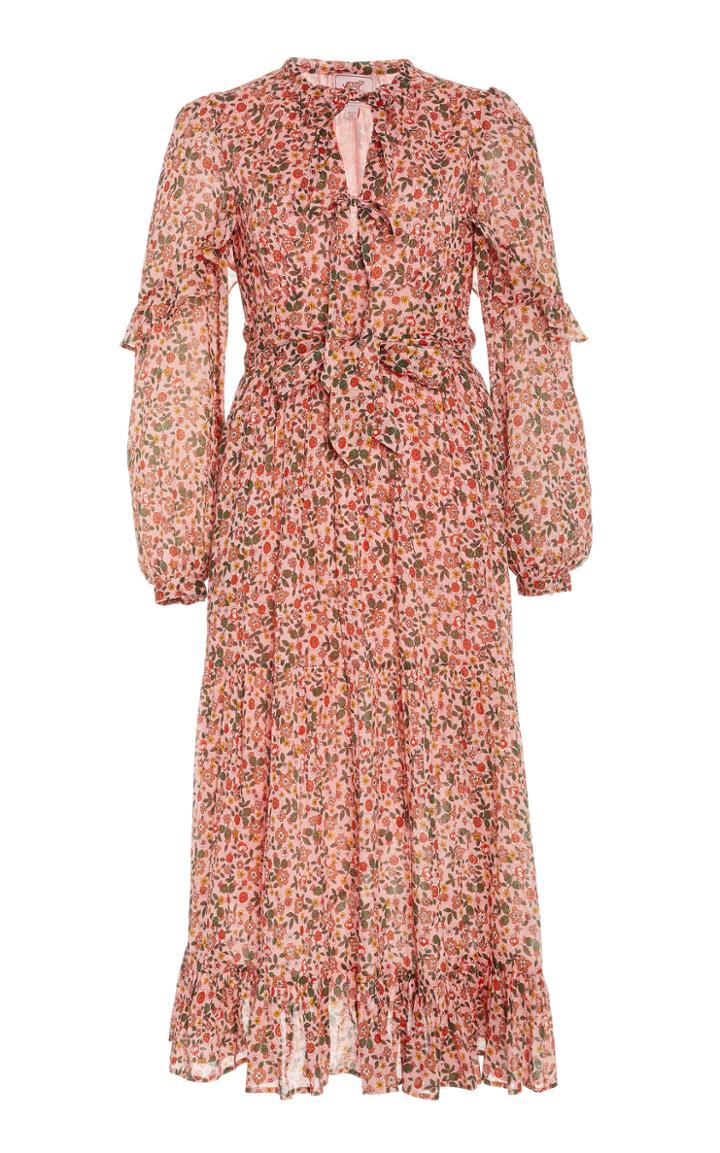 Moda Operandi Banjanan Rosella Embellished Cotton Dress