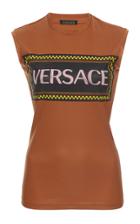 Versace Logo-printed Coated Jersey Tank Top