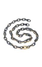 Moritz Glik 18k Gold, Blackened Silver And Diamond Necklace