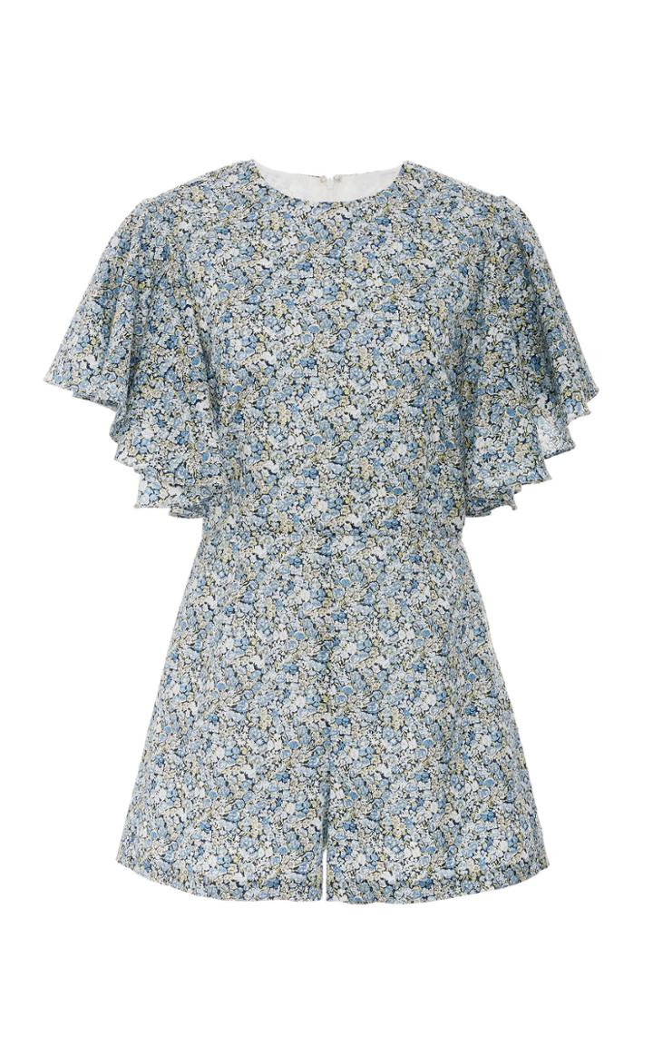 Les Rveries Cotton Ruffle Sleeve Romper