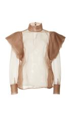 Zeynep Arcay Organza Big Shoulder Top