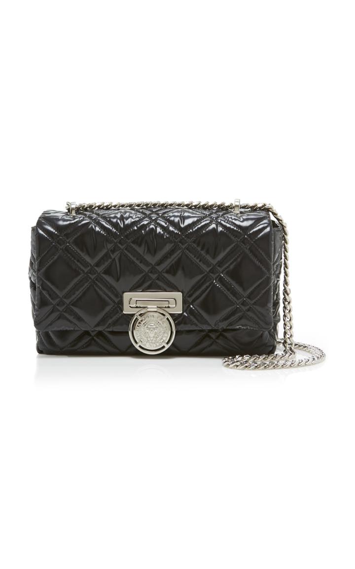 Balmain Large Quilted Nylon Flap Box Bag