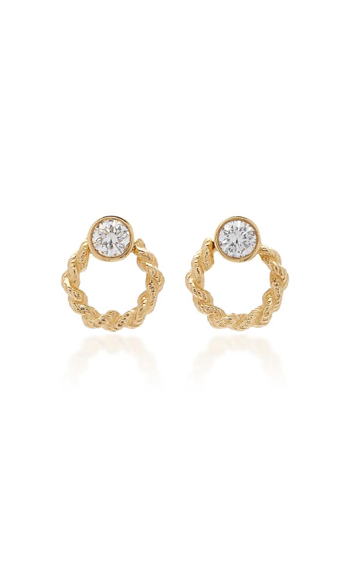 Foundrae Tiny Rope Door Knocker Earrings