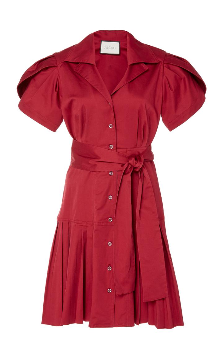 Alexis Sisel Pleated Mini Shirt Dress