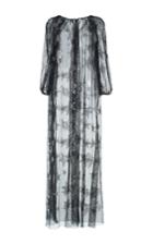 Huishan Zhang Chiffon Cape With Star Embroidery Detail