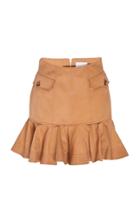 Acler Delton Ruffled Crepe Mini Skirt
