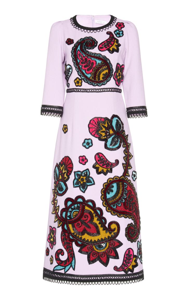 Andrew Gn Embroidered Midi Dress