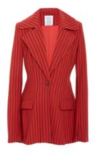 Rosie Assoulin Blaze Your Saddles Pinstriped Stretch Wool-twill Blazer