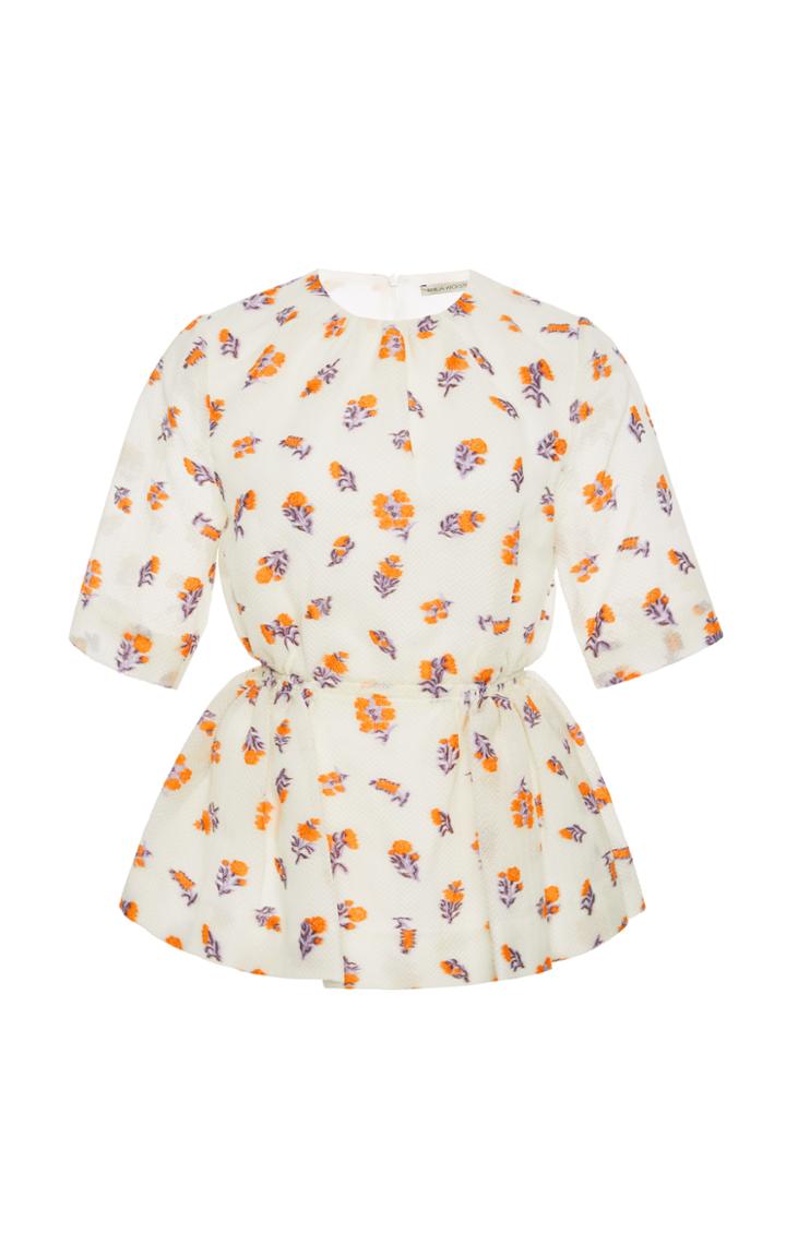 Emilia Wickstead Gerty Printed Peplum Top