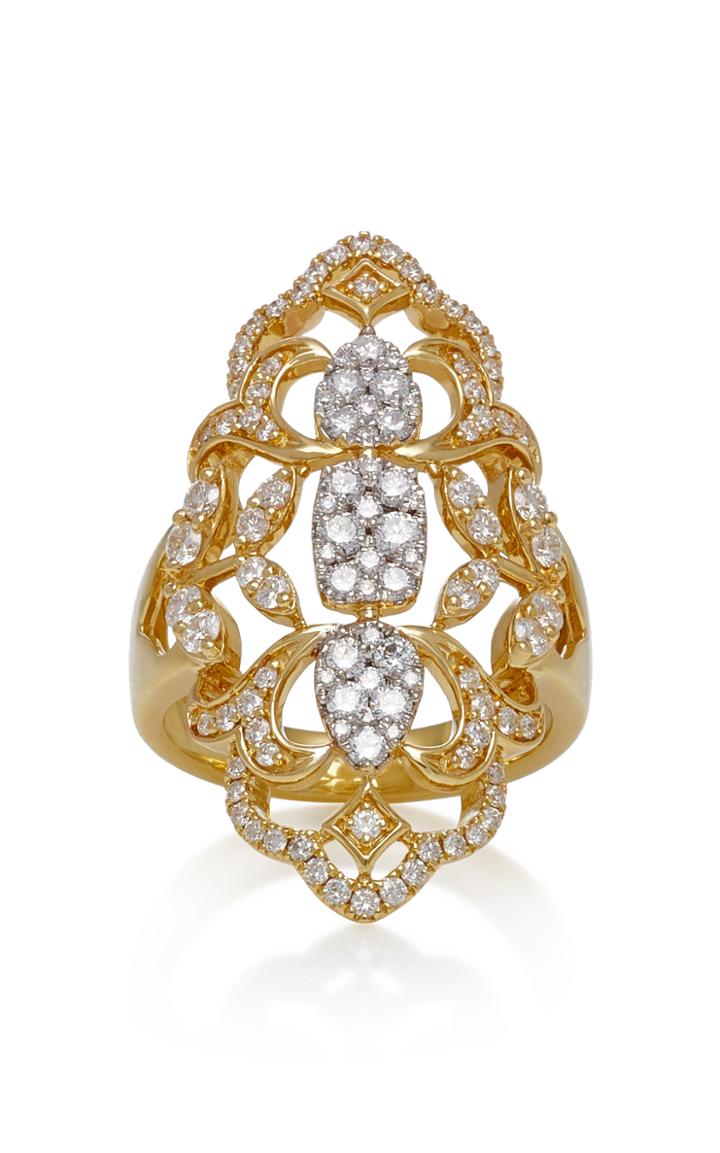 Sara Weinstock Yellow Gold White Diamond Reverie Ring