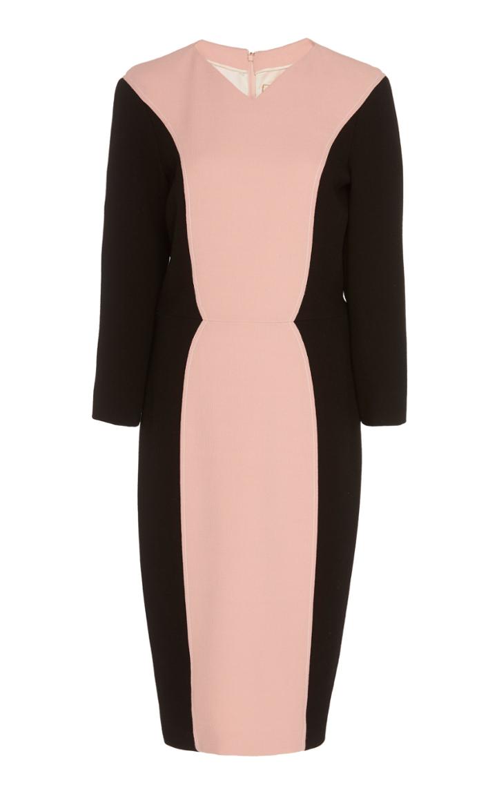 Herve Pierre Contrast Panel Dress