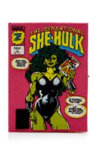 Olympia Le-tan The Sensational She Hulk Embroidered Canvas Clutch
