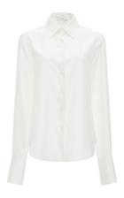 Tome White Classic Silk Wide Cuff Shirt
