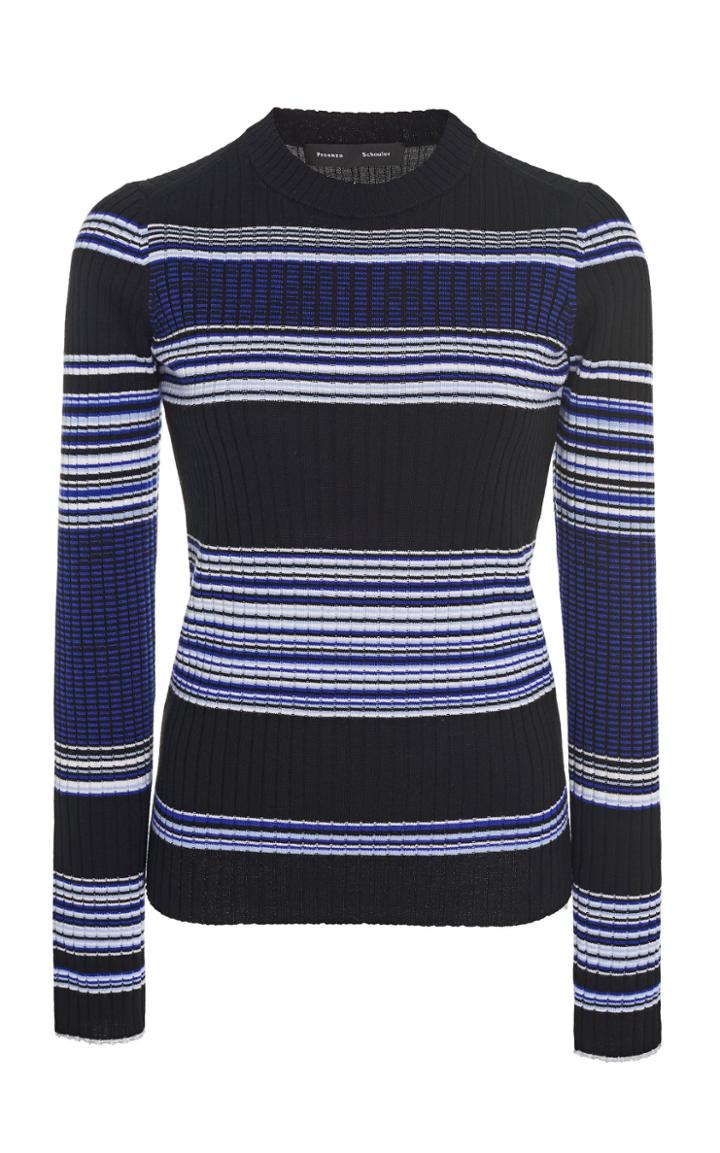 Proenza Schouler Sriped Wool Knit Top
