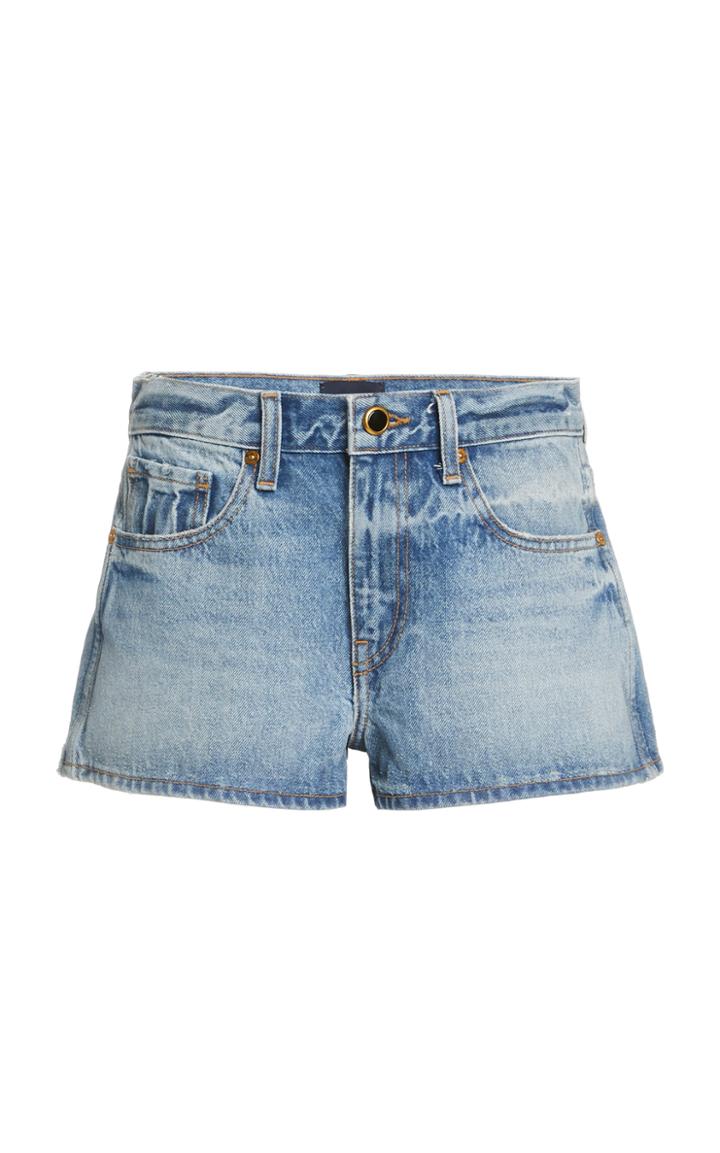 Moda Operandi Khaite Charlotte Denim Mini Shorts