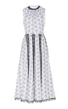 Moda Operandi Andrew Gn Chantilly Lace-embellished Cotton-blend Dress Size: 34