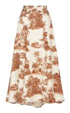 Johanna Ortiz Medtizaje Colonial Printed Jacquard Midi Skirt