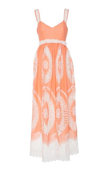 Sophia Kah Maria Gabriela Lace Insert Dress