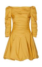 Khaite Minnie Ruched Cotton-taffeta Mini Dress