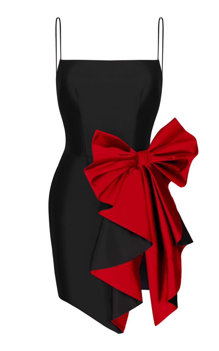 Moda Operandi Rasario Bow Draped Silk Dress Size: 42