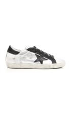 Golden Goose Superstar Distressed Two-tone Leather And Suede Sneakers