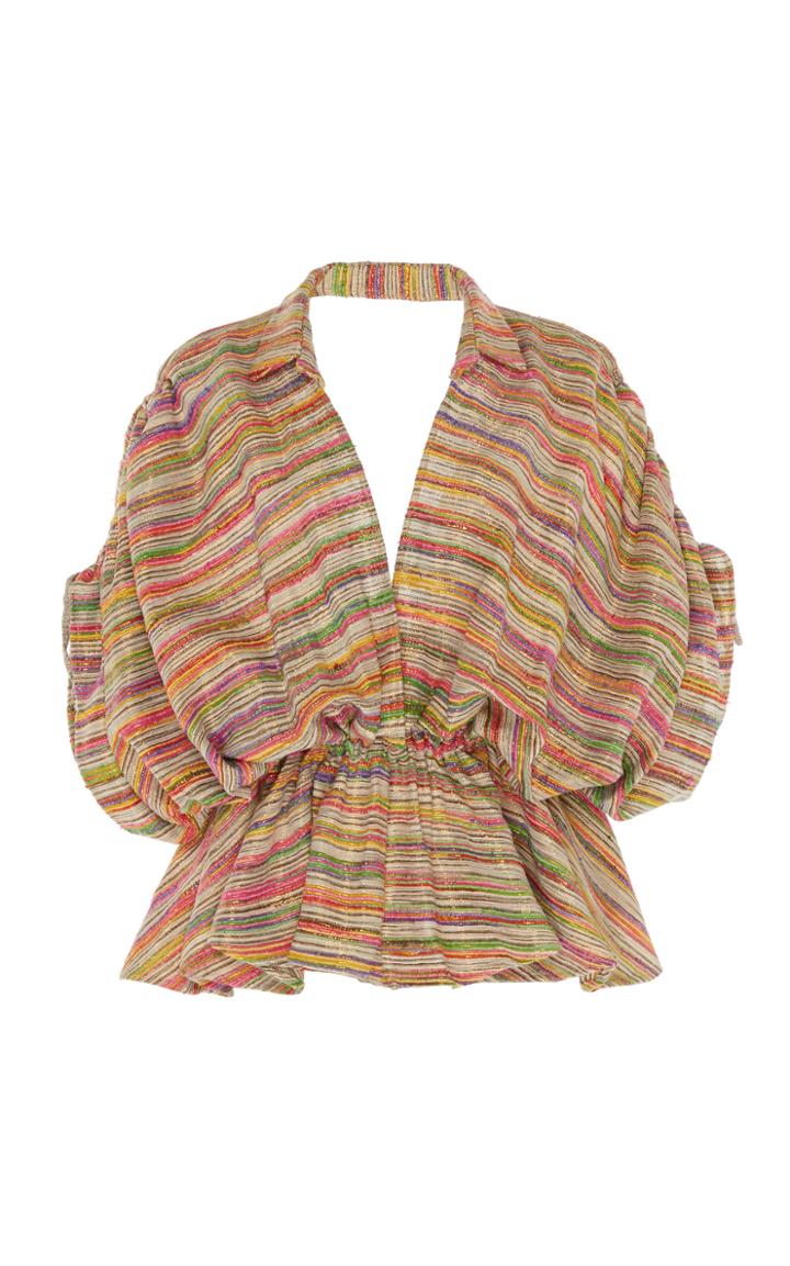 Moda Operandi Leal Daccarett Getsamni Peplum Silk-blend Top Size: 0