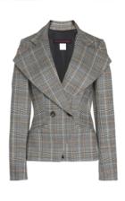 Martin Grant Double-breasted Checked Wool-blend Blazer
